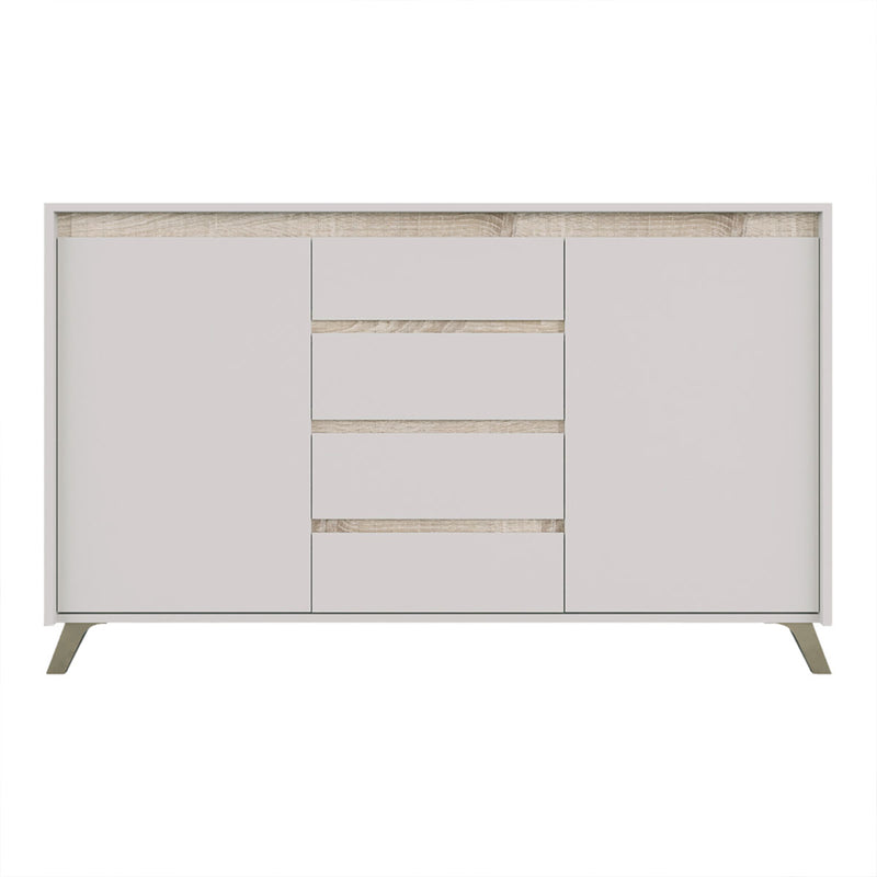 Comoda Belka, Crem, 155x45x94 cm, imagine ambient
