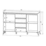 Comoda Belka, Crem, 155x45x94 cm