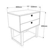 Comoda Birou - Rollbox cu 2 sertare si Raft, Gri -  Nuc, 80 x 85 x 52 cm