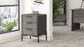 Comoda Birou - Rollbox cu 3 sertare Scandinav, Maro, 54 x 70 x 45 cm