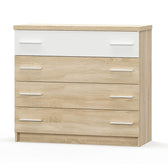 Comoda cu 4 sertare Geneva Alb 103x40x92cm