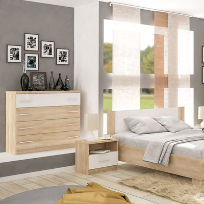 Comoda cu 4 sertare Geneva, Alb, 103x40x92 cm, imagine suplimentara
