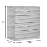 Comoda cu 4 sertare Killian, Sonoma - Wenge, 80x40x80 cm - Sonoma
