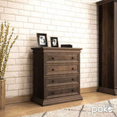 Comoda cu 4 sertare Mozart, nuc, 80x40x96 cm, imagine suplimentara