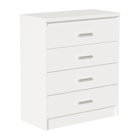 Comoda cu 4 sertare Olympus, Alba, 80x40x95 cm