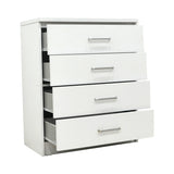 Comoda cu 4 sertare Olympus, Alba, 80x40x95 cm
