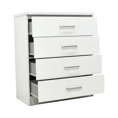 Comoda cu 4 sertare Olympus, Alba, 80x40x95 cm