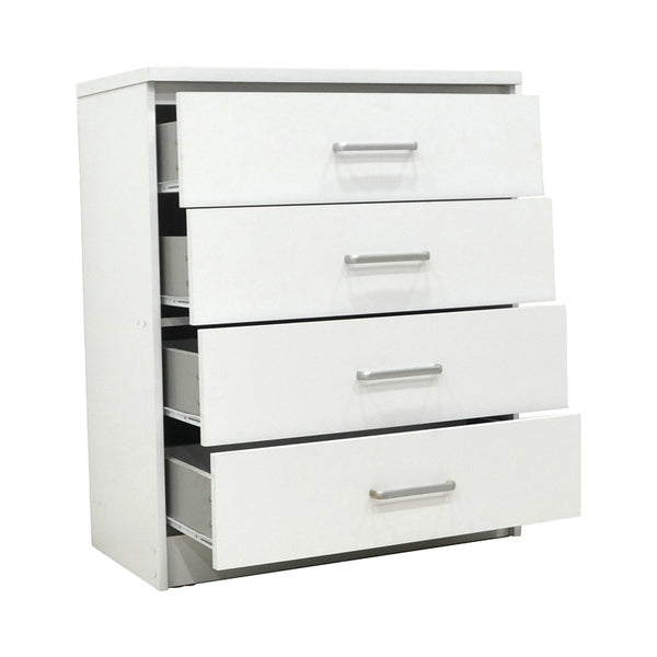 Comoda cu 4 sertare Olympus, Alba, 80x40x95 cm
