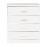 Comoda cu 4 sertare Olympus, Alba, 80x40x95 cm