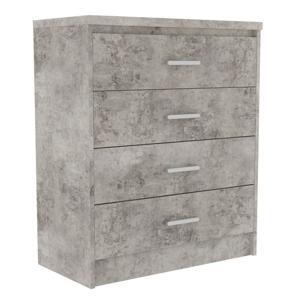 Comoda cu 4 sertare Olympus, antracit antic, 80x40x95 cm