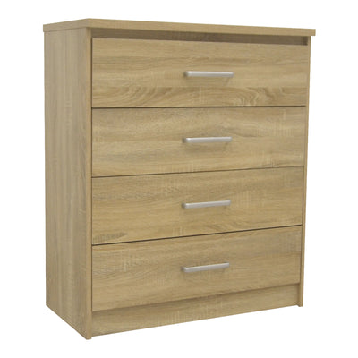 Comoda cu 4 sertare Olympus, stejar deschis 80x40x95 cm