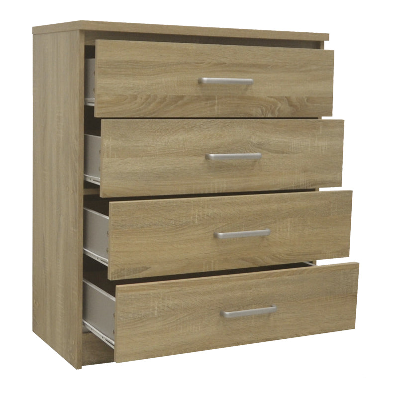 Comoda cu 4 sertare Olympus, stejar deschis, 80x40x95 cm, imagine suplimentara