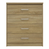 Comoda cu 4 sertare Olympus, stejar deschis, 80x40x95 cm