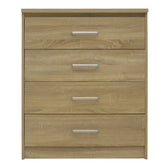 Comoda cu 4 sertare Olympus, stejar deschis, 80x40x95 cm, detaliu produs