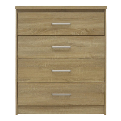 Comoda cu 4 sertare Olympus, stejar deschis, 80x40x95 cm, detaliu produs