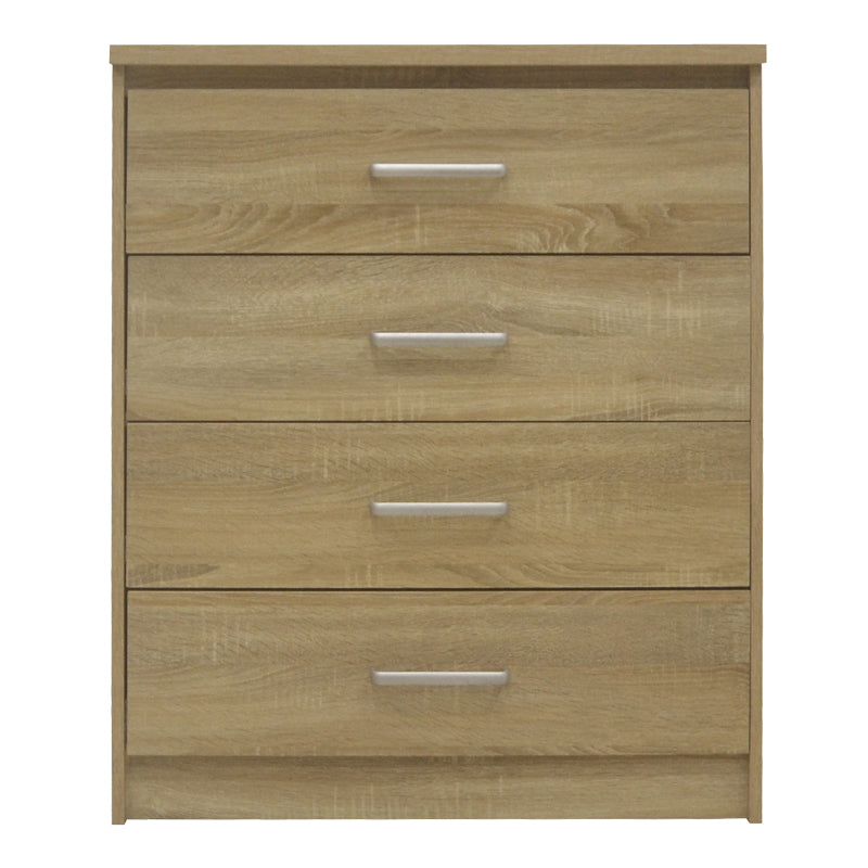 Comoda cu 4 sertare Olympus, stejar deschis, 80x40x95 cm, detaliu produs