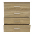 Comoda cu 4 sertare Olympus, stejar deschis, 80x40x95 cm, perspectiva suplimentara