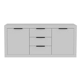 Comoda cu functie de depozitare Doha, Lemn, Gri Închis, 180x45x80 cm - Alb