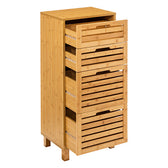 Comodă cu sertare Sicela, Bambus, Natur, 40x30x97 cm, imagine suplimentara