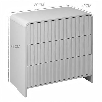 Comoda cu sertare Zeplen, Alb, 80x40x75 cm, foto produs