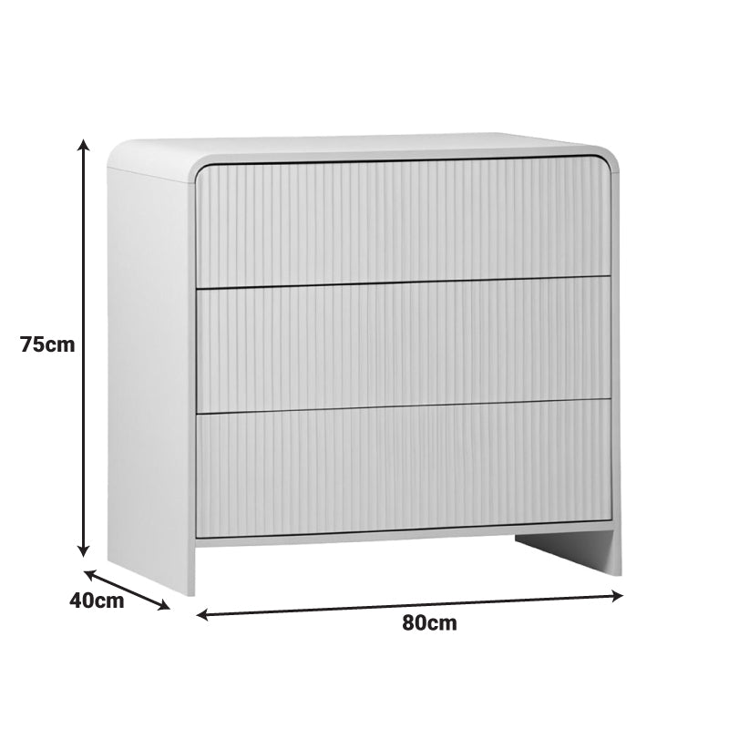 Comoda cu sertare Zeplen, Alb, 80x40x75 cm, foto produs 6