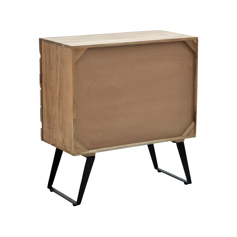 Comoda cu spatiu de depozitare Imena, lemn masiv de acacia, nuanta Naturala, 80x38x87 cm