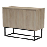 Comoda Dabia, Metal, Sonoma, 100x40x74 cm