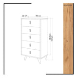 Comoda Frenzu, Stejar, 50x103x40 cm