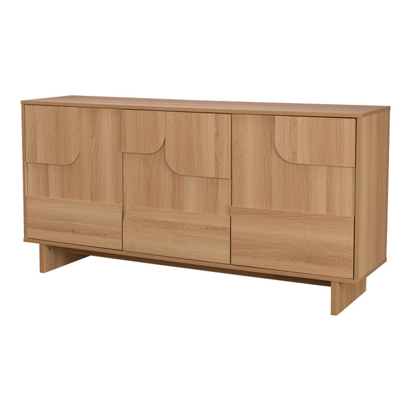 Comoda Jenfia, MDF, Natural, 150x39x76 cm