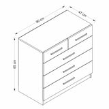 Comoda Kale - 7902, Alb, 90x47x85 cm
