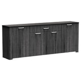 Comoda Kinley, sonoma - negru, 210x40x82 cm - Negru