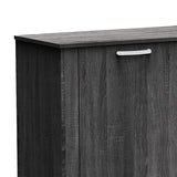 Comoda Kinley, sonoma - negru, 210x40x82 cm - Negru