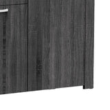 Comoda Kinley, sonoma - negru, 210x40x82 cm - Negru