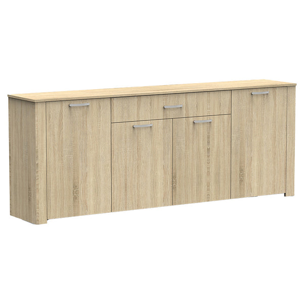 Comoda Kinley, sonoma - negru, 210x40x82 cm