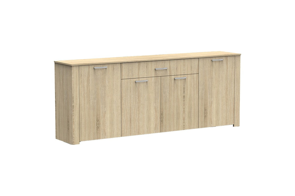 Comoda Kinley, sonoma - negru, 210x40x82 cm - Sonoma