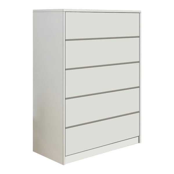 Comoda Kuanger, Alb, 80x40x109 cm