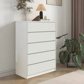 Comoda Kuanger, Alb, 80x40x109 cm, imagine suplimentara