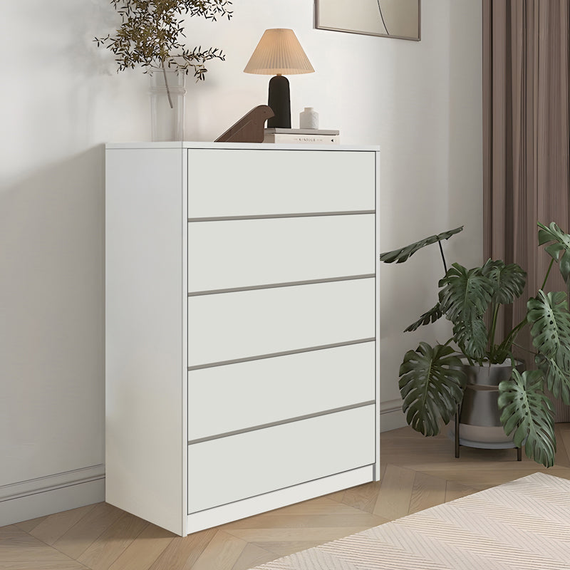 Comoda Kuanger, Alb, 80x40x109 cm, imagine suplimentara
