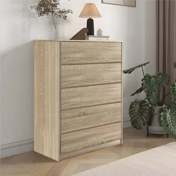 Comoda Kuanger, Natural, 80x40x109 cm