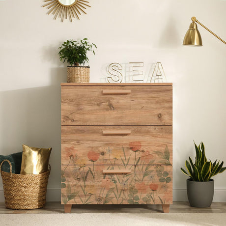 Comoda Leva Gravis Flow Dresser 6, Stejar, 95x43x80 cm