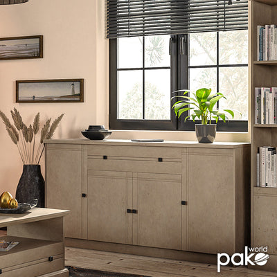 Comoda Libby, natural, 160x40x83 cm, imagine suplimentara