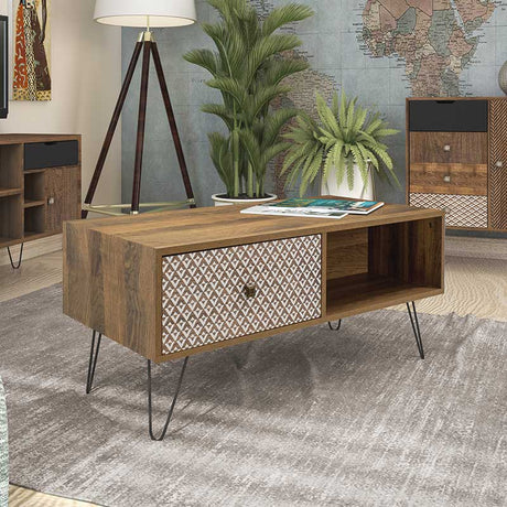 Comoda masuta de cafea Boho a, nuc, 100x50x46 cm