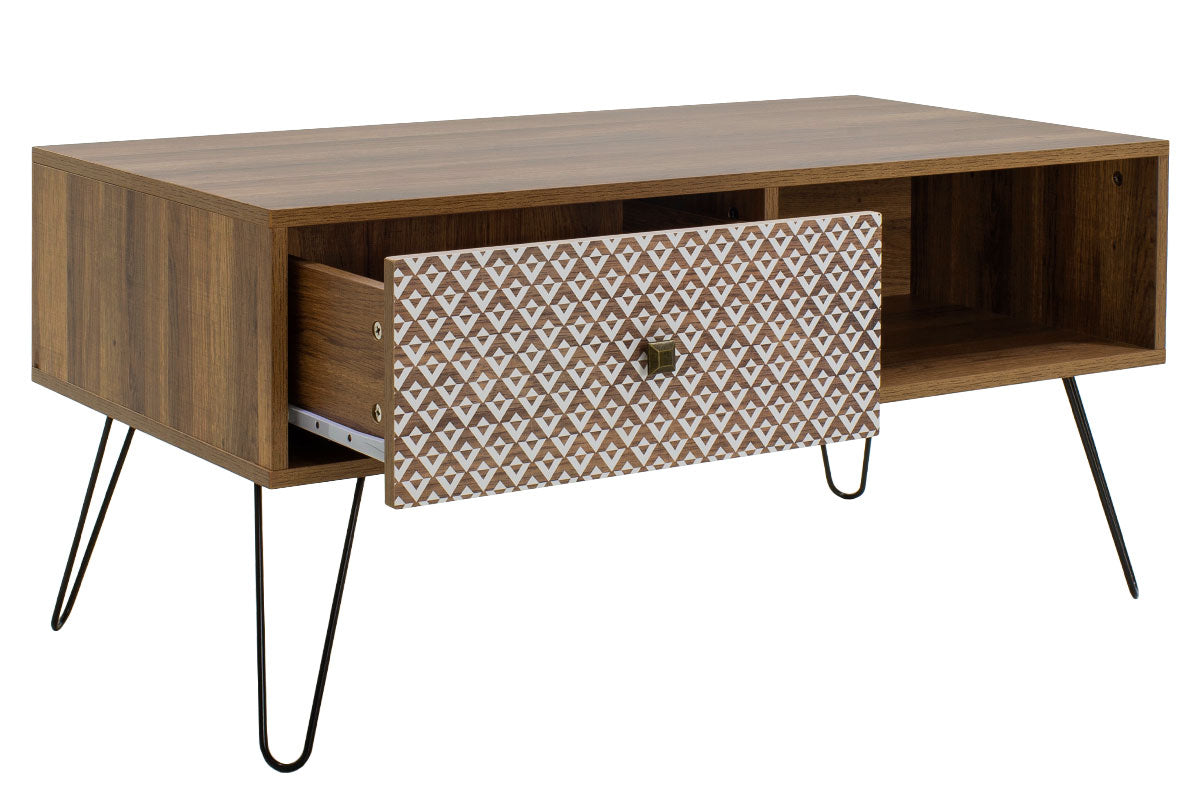 Comoda masuta de cafea Boho a, nuc, 100x50x46 cm