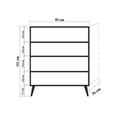 Comoda Multilux-732, Stejar Sonoma, 36x111x95 cm