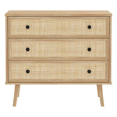 Comoda Oslo cu 3 sertare, Sonoma, 90x39x79 cm, perspectiva suplimentara