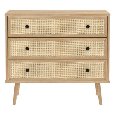 Comoda Oslo cu 3 sertare, Sonoma, 90x39x79 cm, perspectiva suplimentara