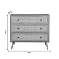 Comoda Oslo cu 3 sertare, Sonoma, 90x39x79 cm, foto produs 9