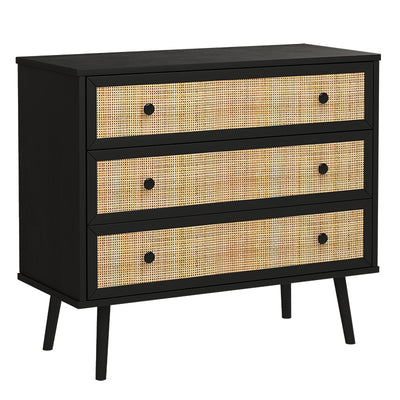 Comoda Oslo cu 3 sertare, Sonoma, 90x39x79 cm, imagine suplimentara