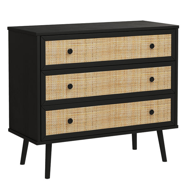 Comoda Oslo cu 3 sertare, Sonoma, 90x39x79 cm