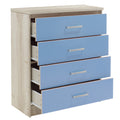 Comoda pentru copii cu 4 sertare Sertar Looney, castillo-albastru, 80x40x95 cm, detaliu produs